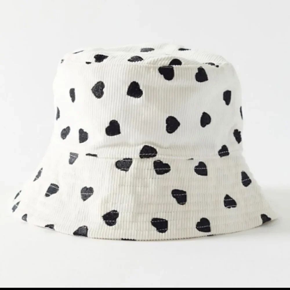 Urban Outfitters Corduroy Heart Bucket Hat